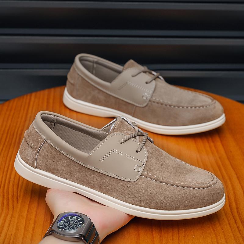Men Pencil Loafers with Suede Leather Classic Driving Soft Upper Casual Comfortable Low Heel Flat Shoe Man Designer Shoe Summer