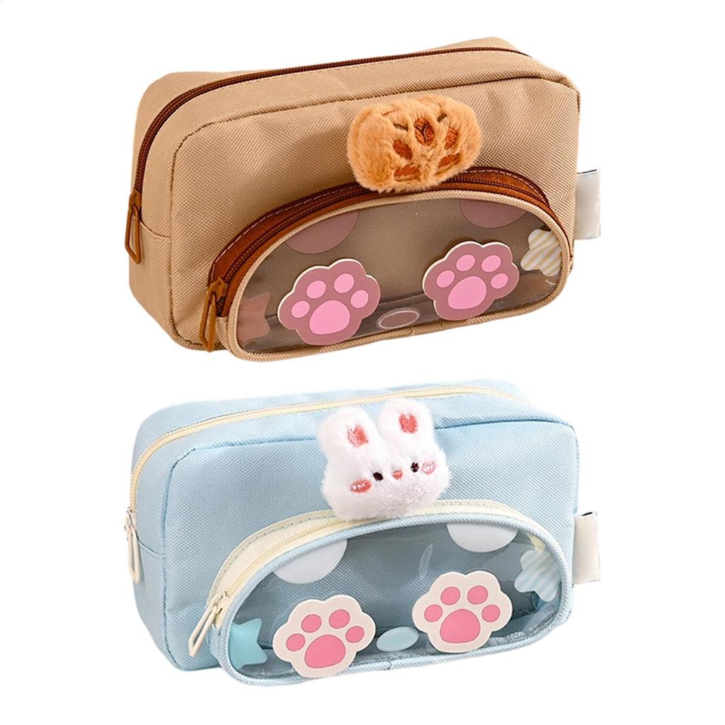 Pencil Bag Pen Storage Bag Cartoon Cute Pencil Pouch Large Capacity Animal Pencil Organizer Case for Office Students Organizer