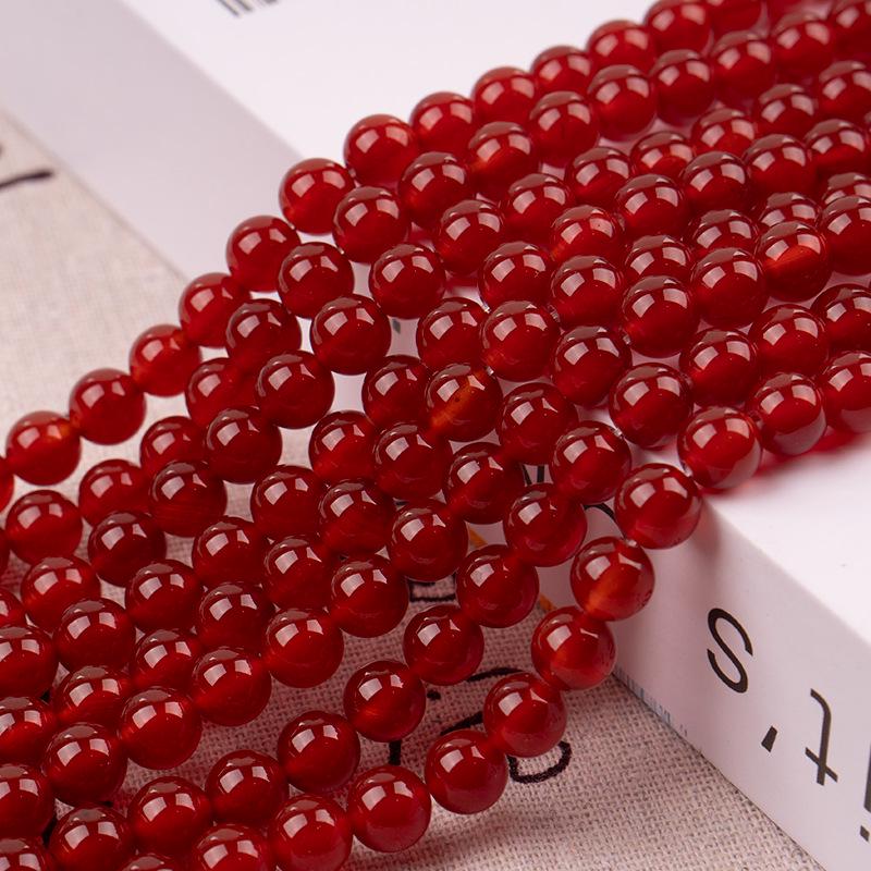 

Натуральный красный агат класса AA, круглые бусины для бижутерии ручной работы 14mm ~27 beads