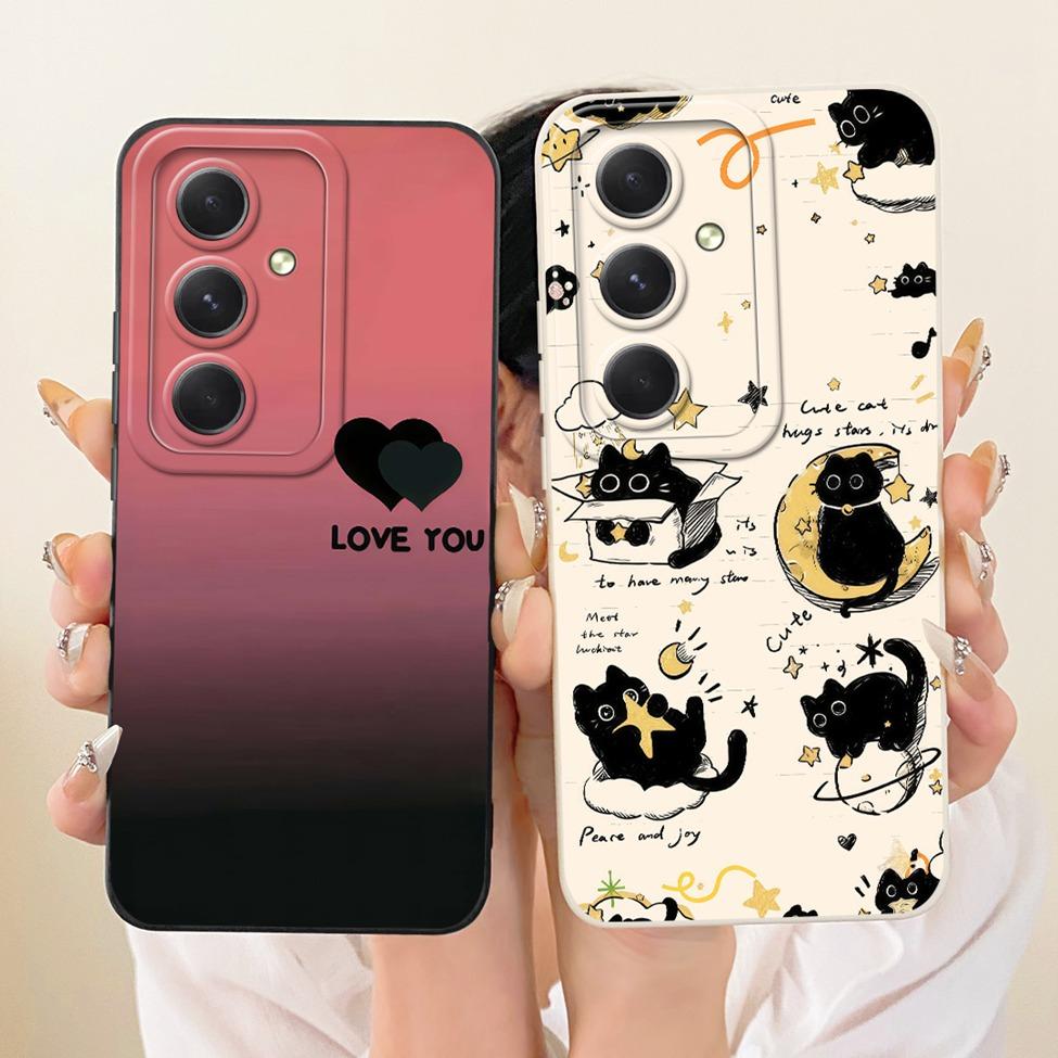 Case For Samsung A55 5G A556V A556B A556E A5560 Casing For Samsung Galaxy A55 5G Cover Silicone Fashion Cartoon Funny Painted