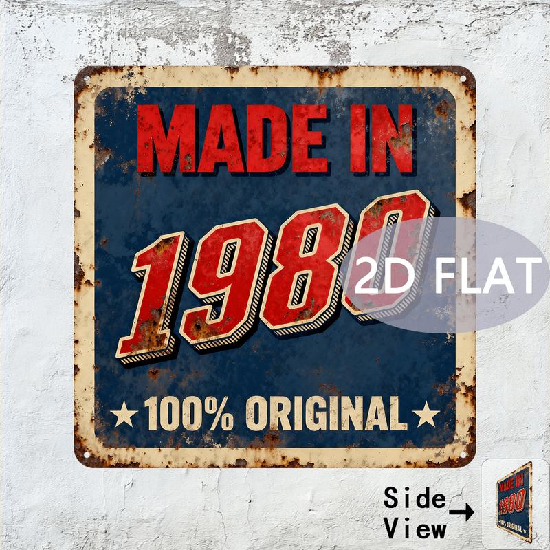 Vintage Original D Flat Aluminum Sign Retro x Inch Metal Wall Plaque Durable Outdoor Decoration