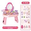 Toys DIY Play House Toy Simulated Dressing Table Table and Stickers Children'sPretending Makeup for New Year Gifts Kids Girls