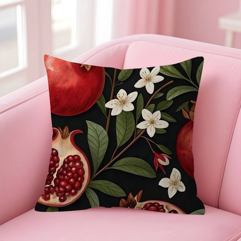 Fruit Pomegranate Painting Pillow Gifts Home Office Furnishings Bedroom Sofa Car Cushion Cover Case 45x45cm