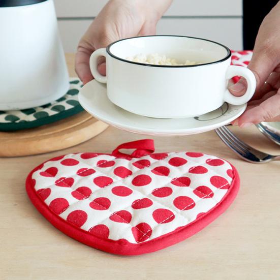 2-in-1 Anti-Scalding Gloves Double Layer Cotton Insulation Pads High Temperature Resistant Oven Mitts for Baking Kitchen