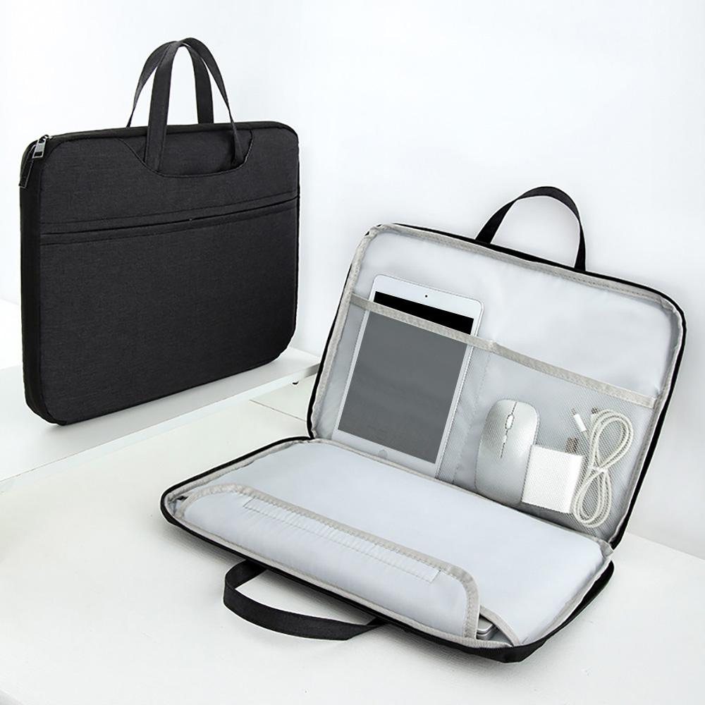 Sacs d'ordinateur portable 13,3 14 15 15,6 pouces Housse Pour MacBook Air Pro Huawei ASUS Étui pour ordinateur portable Hommes Femmes Sac à main portable Mallette 11.6-12.5 inch noir