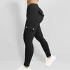 Damskie spodnie sportowe Spodnie do jogi Slim Fit Wysoka talia Elastyczna, szybkoschnąca, obcisła, miękka, oddychająca, jednokolorowe kieszenie Damskie spodnie do joggingu