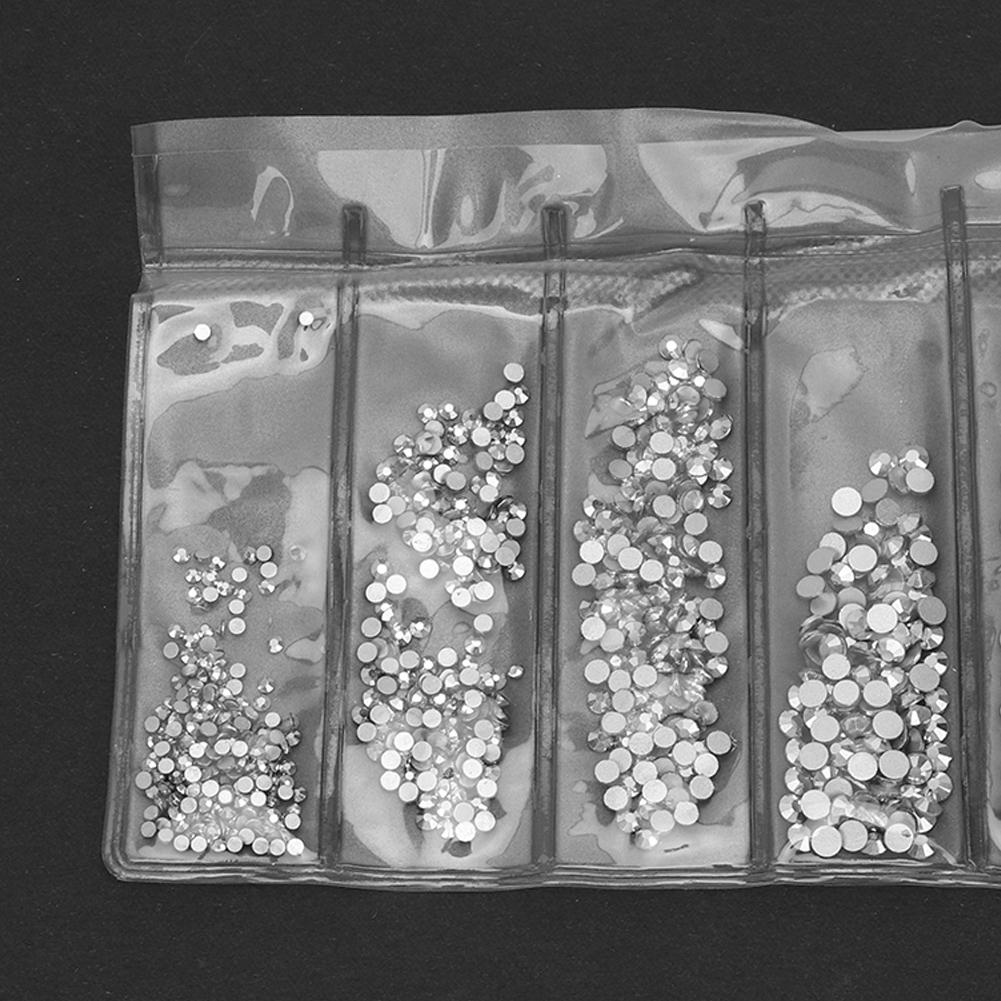   Colorful   Glass Nail Art Rhinestons Decoration Costumes Material Package(Silver)