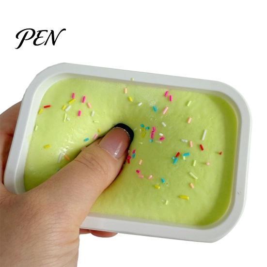 Relaxation Desk Accessory Ice Cream Cake Squeeze Toy, Slow Rising Stress Office Anxiety Reducer Relief Simulation Dessert Food Pinch Toy for Relieving