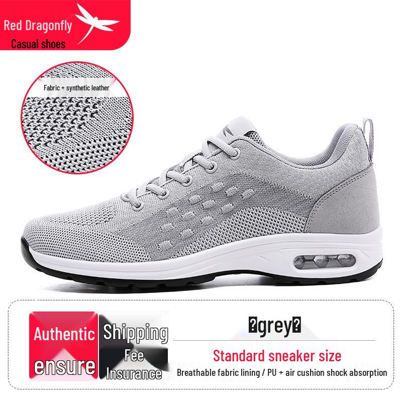 Red Dragonfly Men s Lightweight Breathable Running Shoes with Soft Sole and Mesh Insole. 44