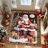 Christmas Santa Chimney Carpet For Living Room Xmas Gift Snow Moon Rug Winter Holiday Bedroom Bedside Floor Mat Home Doormat
