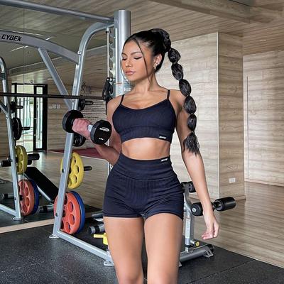 Sutiã Esportivo Sem Costura Estampa Zebra: Top de Yoga Ajustado com Alças Finas para Mulheres