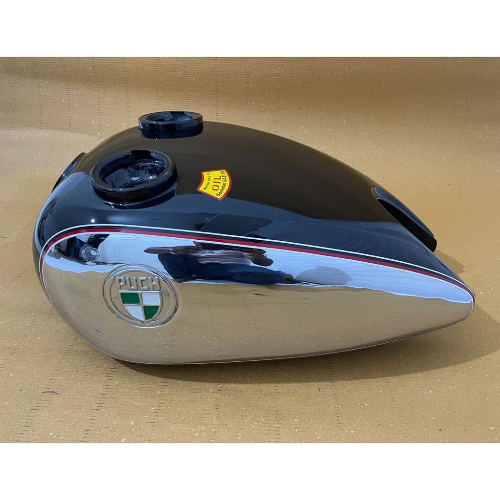 PUCH 250 TF 1952 250Cc Black & Chrome Steel Petrol Fuel Tank With Cap |Fit For