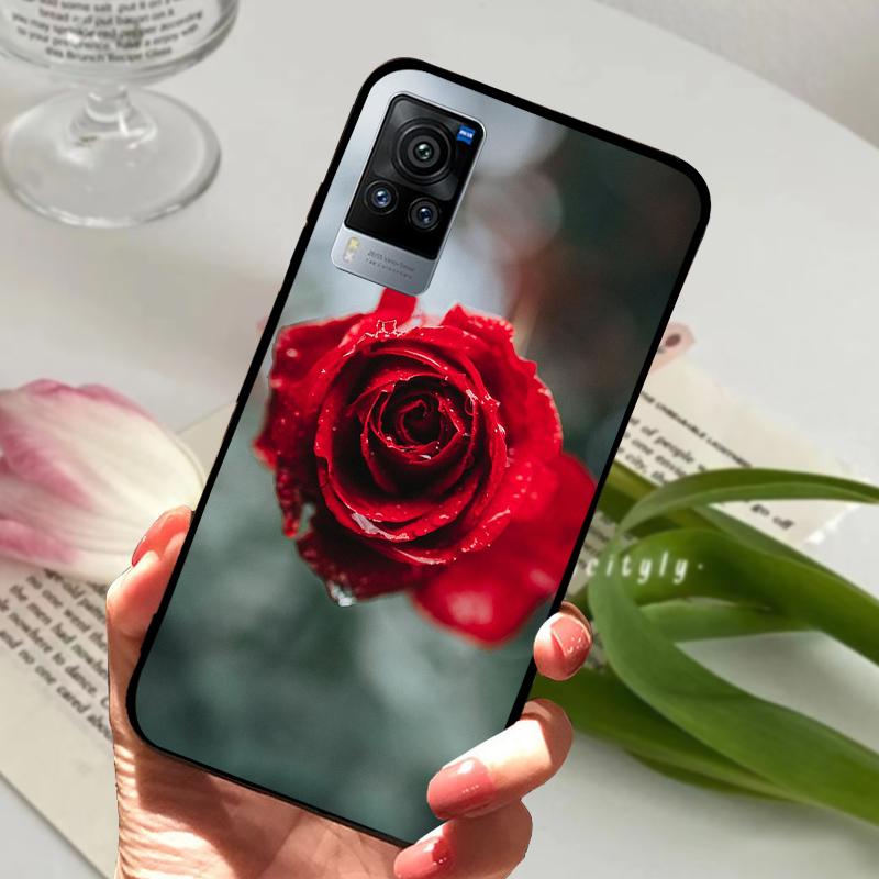 For VIVO X60 Pro 5G Case V2046 V2047A Cartoon Cute Matte Silicone TPU Soft Phone Cover For Vivo X60 X 60 Shockproof Coque Bumper