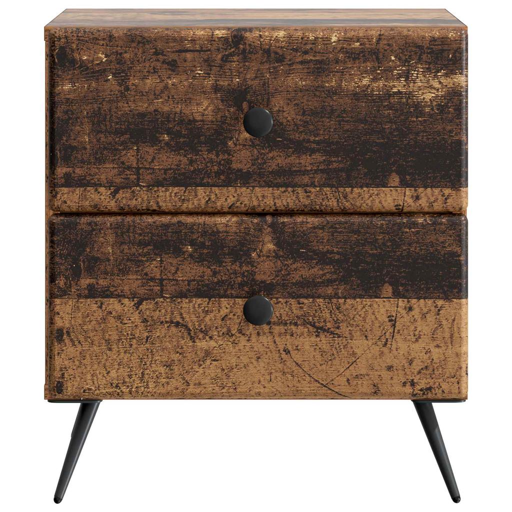 Nightstand Reclaimed Wood Look 43 x 34.5 x 47.5 cm Engineered Wood
