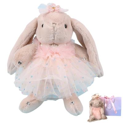 [HAYAOKIYASAN] Rabbit Plush Toy for Recitals, Ballet, Piano, Girls Ages 6, 7, 8, 9, 10, Elementary School Students, Birthday Gift, Cute Keychain with
