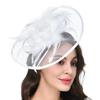 Feathers Hair Band For Women Fancy Tea Party Hats Elegant Bride Wedding Party Headdress Tea Party Makeup Prom Party Headpiece