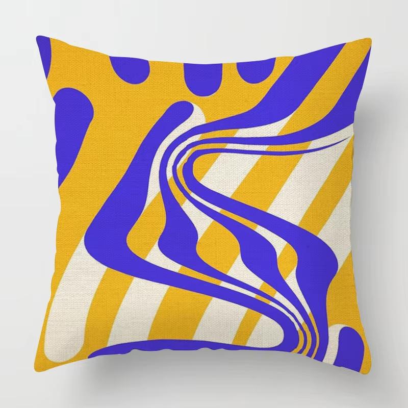 Home Decor Vibrant Geometric Swirl Pattern Pillow Covers Cushion Cover Decorative For Sofa Bedroom Car Comfortable Throw Pillow