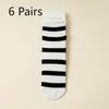 10 Pairs of Girls Spring and Summer Striped Fresh Mesh Breathable Straight Tube Stack Socks