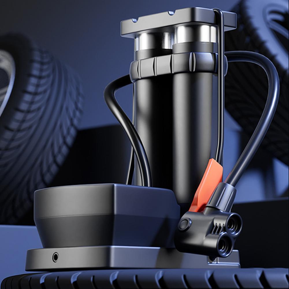 Foot Pedal Portable Pump with Gauge Foot-Activated Floor Pump High Car Basketball Inflator for Electric Car Motorbike
