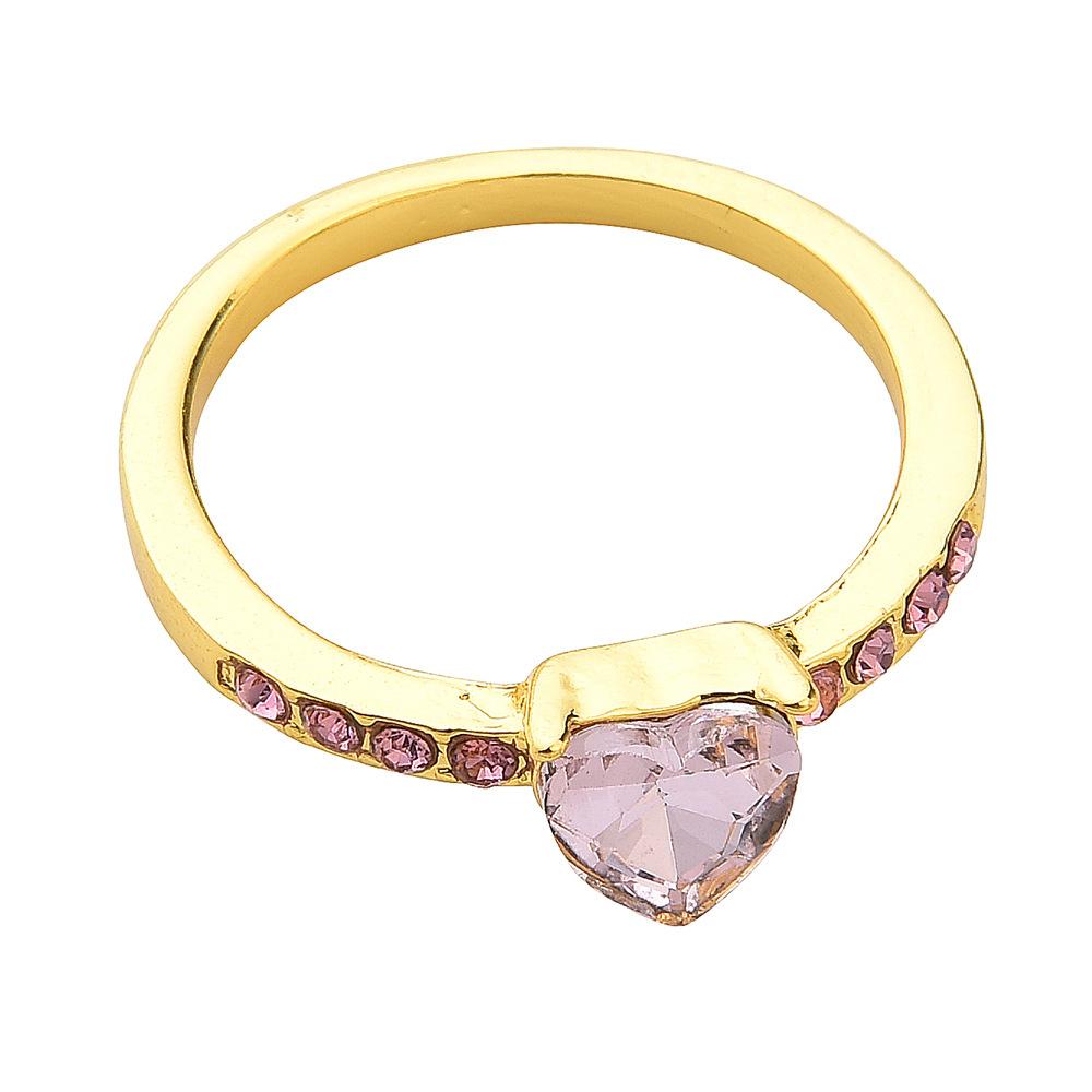 Spanish Simple Love Design Ring Feminine Geometric Opening Stainless Steel Ring Jewelry