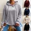 Damen Samt Kapuzenpullover Lockerer Schnitt Langarm Freizeit