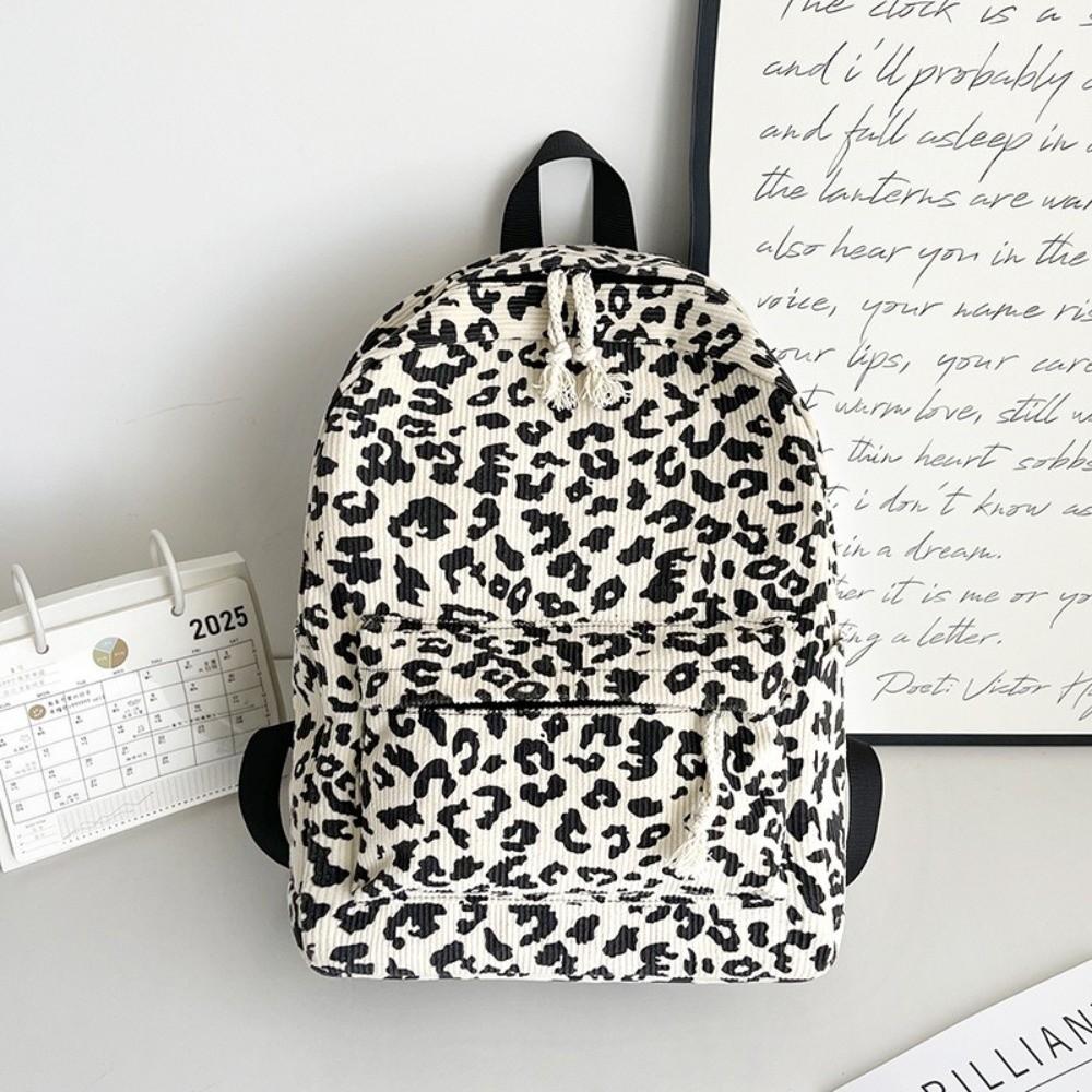 Leichte Schultasche für Schüler Harajuku Tagesrucksack für Schüler Aufbewahrungstasche Rucksack mit Leopardenmuster Herren