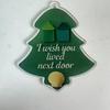 Christmas Pendant Xmas Tree Stocking Shape 2D Acrylic Seaside Festive Decoration with Lanyard Beach House Holiday Decor