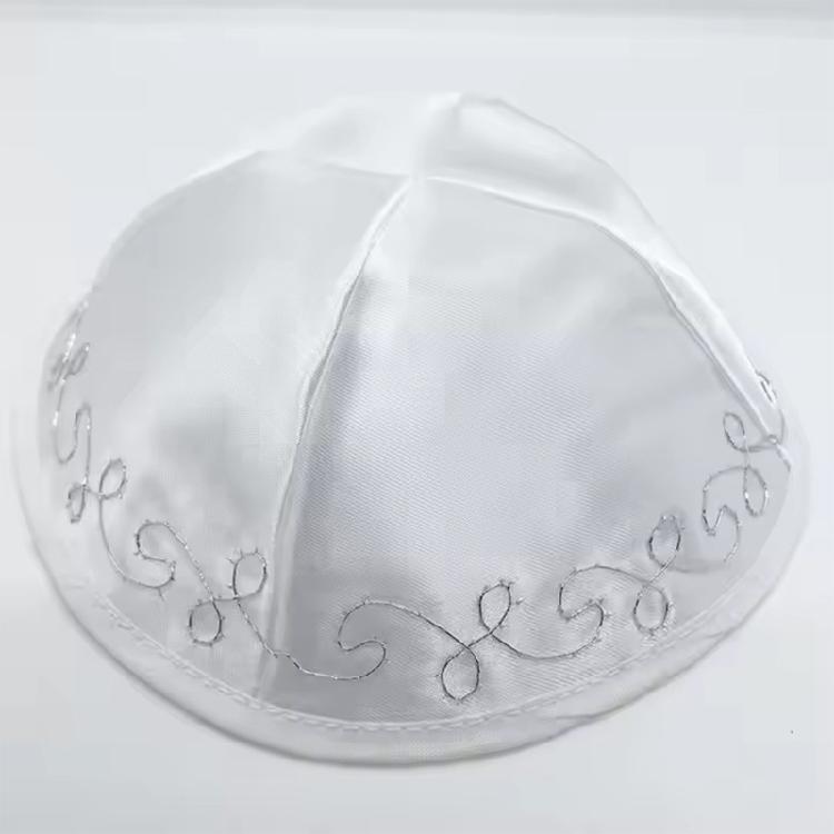 Embroidery Kippa Hat for Men Foldable Israel Yarmulke Hat for Synagogue Event