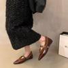 Designer Women Winter New Pointed Toe Loafers Retro British Style Warm Boots Women Casual Slip on Women Shoes Botas De Mujer