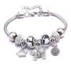 Adjustable Crystal Butterfly Beaded Bracelet - European & American Style Jewelry for Women