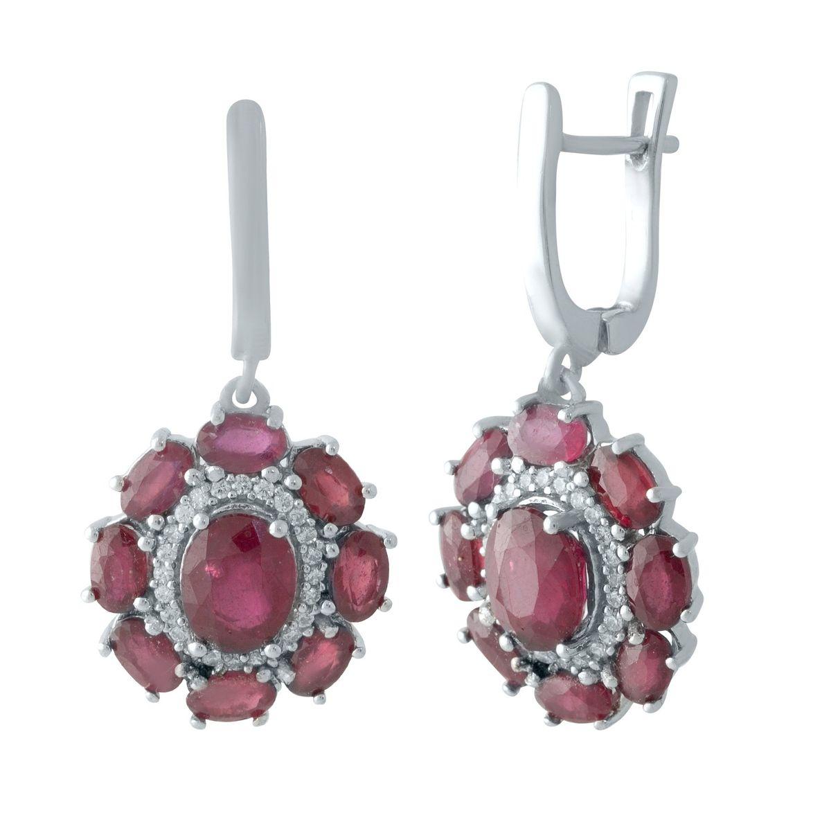 

Срібні сережки з натуральним рубіном 3.85ct (2009955) rubine червоний колір