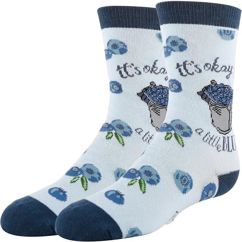 Kids Novelty Funny Food Crew Socks, Crazy Silly Cool Cotton Dress Socks for Boys and Girls 1-5