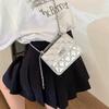 Mini Silver Bag Women's 2025 New Trendy Fashion High-end Diamond Chain Bag Single Shoulder Crossbody Small Square Bag