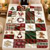 Coperta in Flanella a Tema Natalizio, Morbida Coperta Calda, Regalo per la Casa per le Feste di Natale