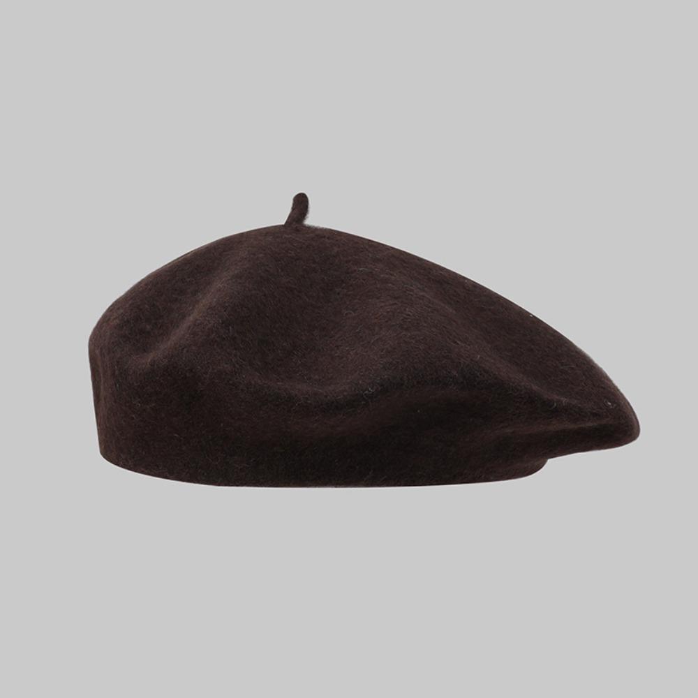 Solid Color Plain Cap Retro Felt Berets Fashion French Artist Hat Women Girls