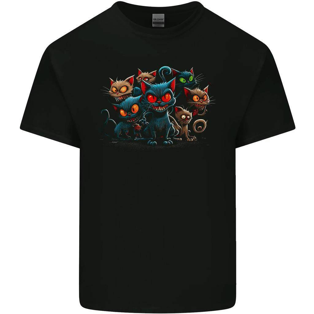 Evil Cat Gang Demonic Kids T-Shirt Childrens