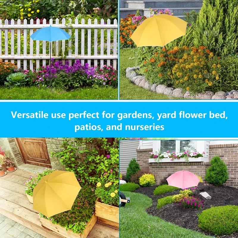 Plant Umbrellas for Outdoor Plants, Garden Umbrella Shade for Potted Bonsai,Outdoor Umbrella Insertion Flower Sunscreen Umbrella