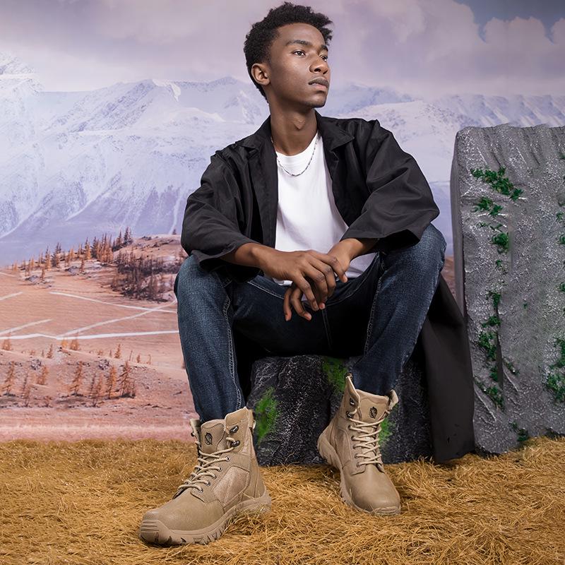 Men's Autumn Combat & Assault Boots - Large Size Outdoor Tactical & Mountaineering Desert Boots