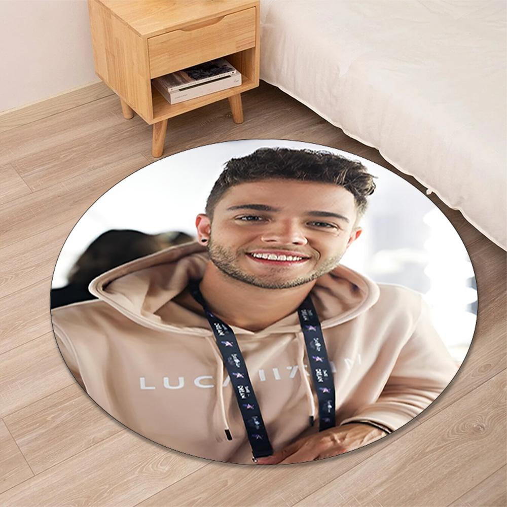 Luca Hanni Printed Round Rug Carpet Chair Rug Area Rug Entryway Doormats,for Office Chair Living Room Bedroom Kitchen Room.
