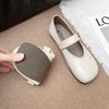 Fashion Mary Jane Shoes for Women Genuine Leather 2025 New Flat Ballet Shoes for Women Round Toe Shallow Mouth Cowhide Women's Shoes