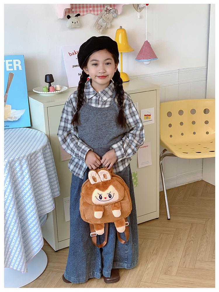 Children's Cartoon Plush Toy Shoulder Bag Backpack