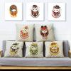 Cute Cat Dessert Illustration Cushion Xcm Original Kawaii Sweet Treat Design High Resolution Woven Fabric Cover
