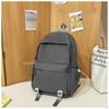 New Solid Color Schoolbag Female Simple Joker Leisure Travel Backpack Large Capacity Junior High School Students Shoulders.