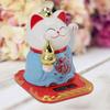 4.13x3.74x3.27in Solar Waving Lucky Cat Plastic Car Dashboard Lucky Cat  Restaurant & Hotel Decor