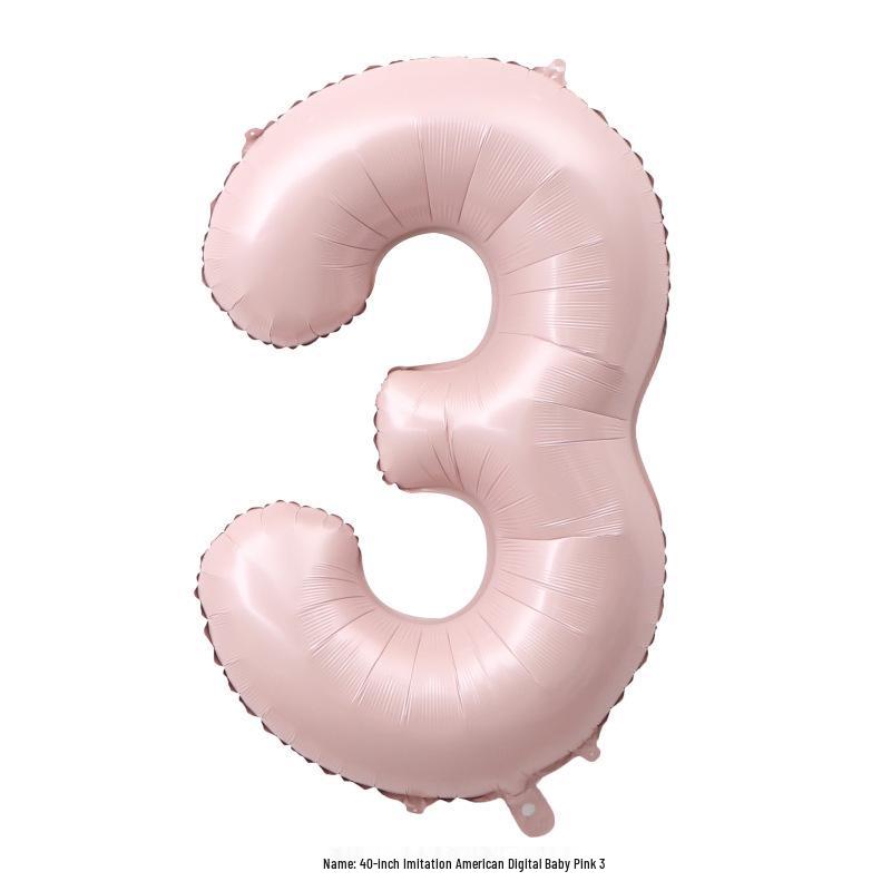 40-Inch Baby Pink & Blue Number Balloons for 100-Day or First Birthday Party Decorations