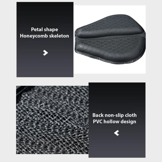 Motorsykkel Gel Setepute 3D Honeycomb Pustende Støtdemping Beskyttelse av sensitive områder Lindring av halebeinsømhet Motorsykkel Setetrekk