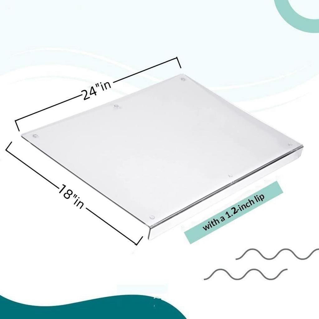 Transparent Cutting Board with Edges Countertop Protector Acrylic for Household