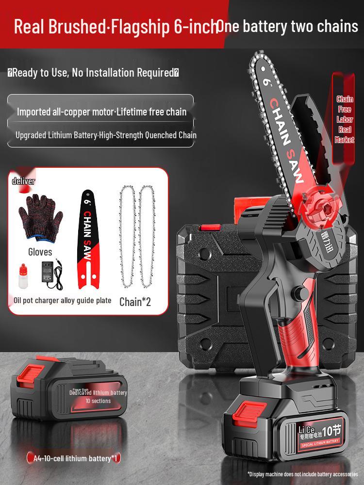 Rechargeable Handheld Electric Chainsaw for Tree Cutting and Firewood