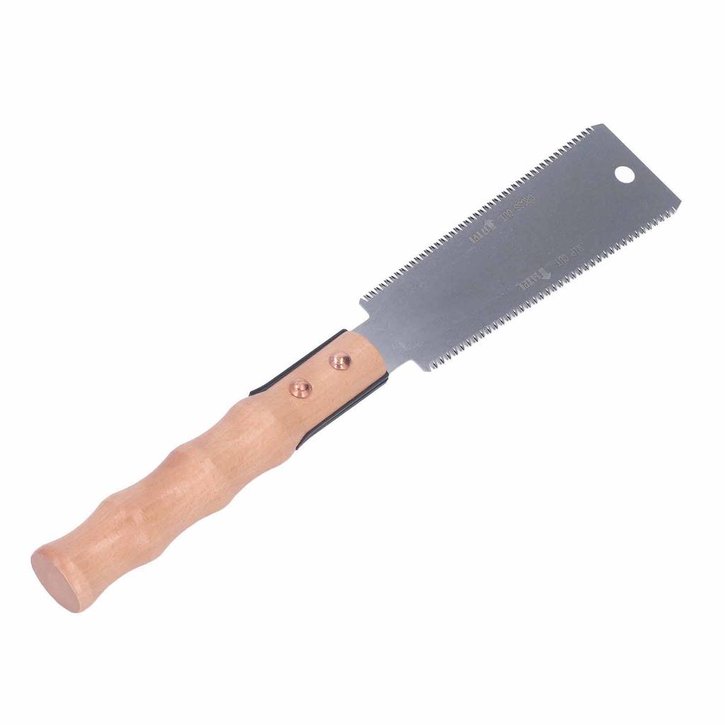 Japanese Hand Saw SK5 Alloy Blade Wooden Handle Wide Head Fine Teeth Mini Double Edge Sided Pull