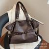 Retro bag women's large capacity 2025 new autumn and winter simple versatile shoulder bag premium texture commuter tote bag